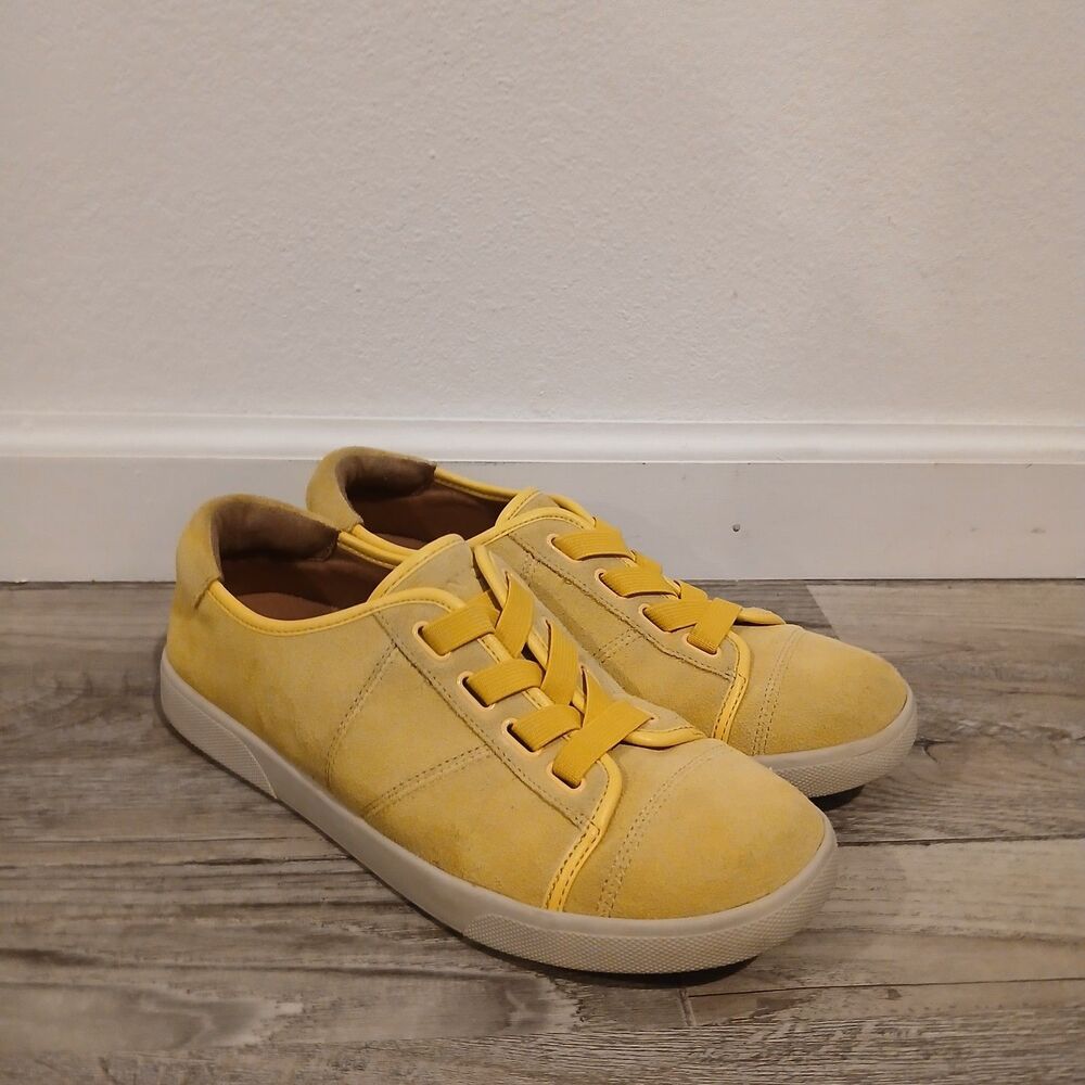 Vionic Jean Slip-On Sneakers Women’s 6 Yellow Suede Comfort Casual Shoes